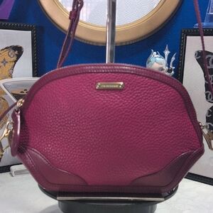 Burberry Bright Rhubarb Pink Grained Leather Xtra Small Orchid Clutch/Crossbody